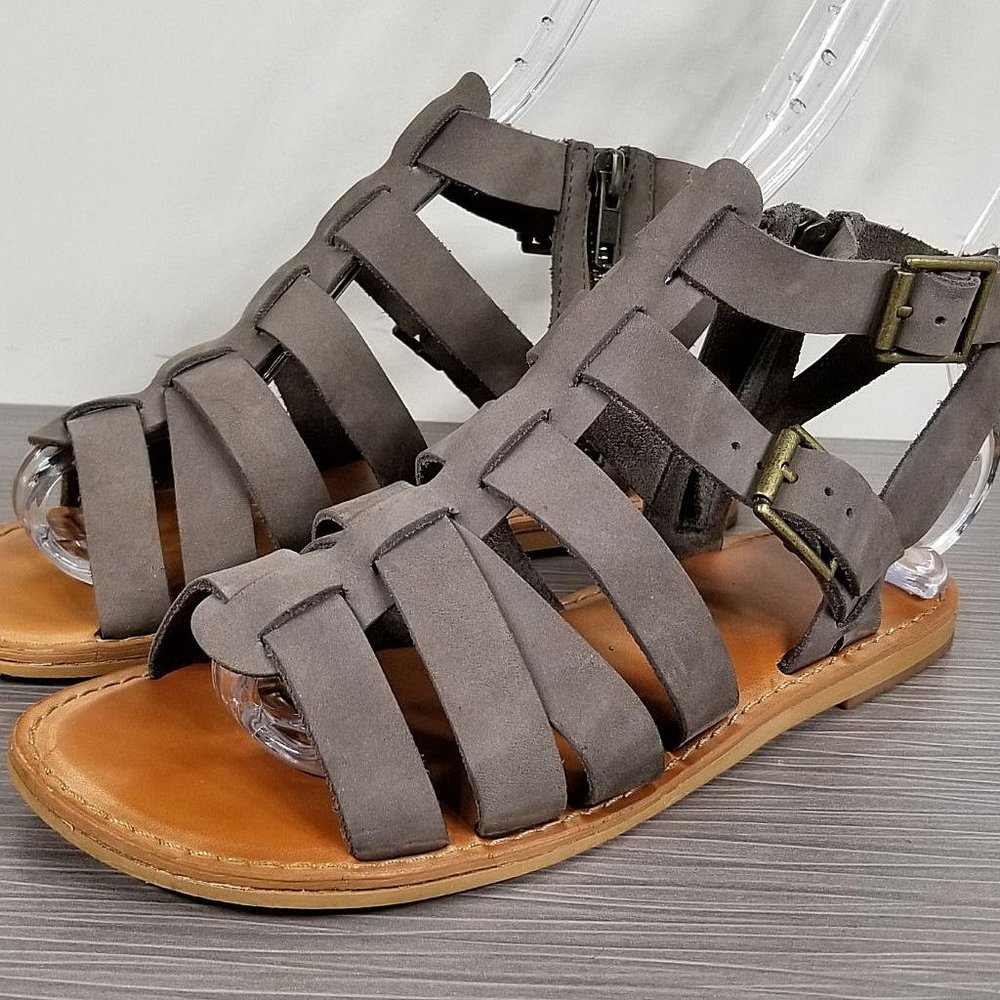 BP. Britt Gladiator Sandal, Taupe Leather, Womens Size 6 M